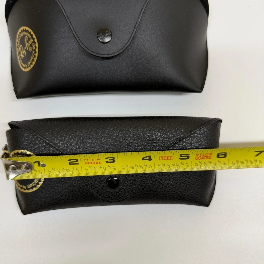 Ray-Ban Sunglasses Case Lot of 3 Black Faux Leather Replacement Covers Used